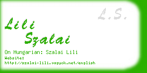 lili szalai business card